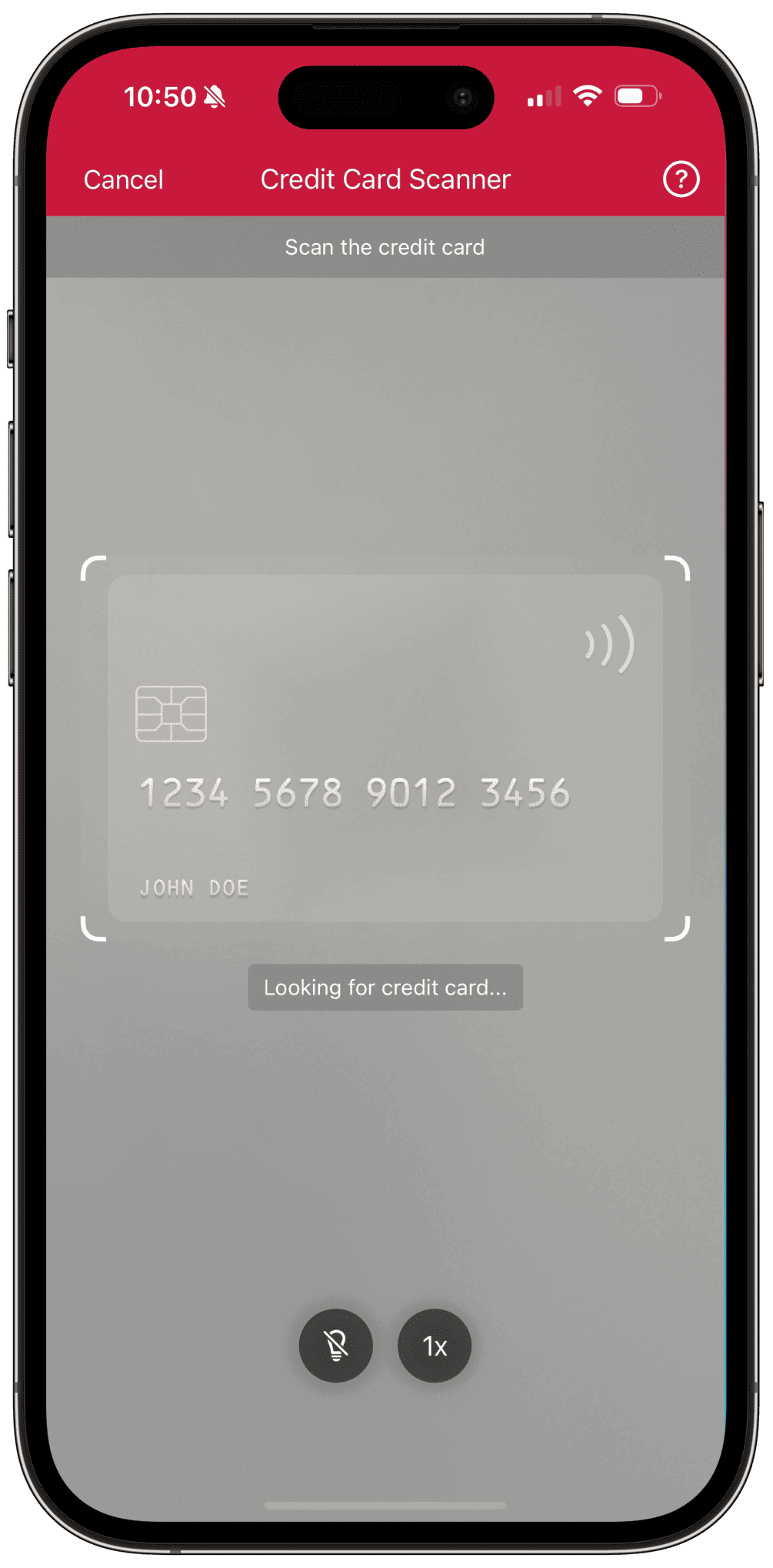 Credit Card Scanner RTU UI