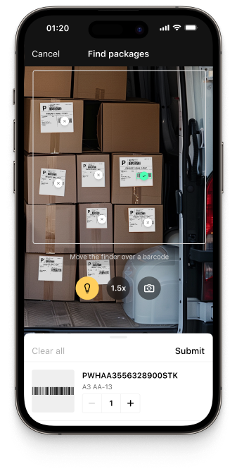 find and pick functionality