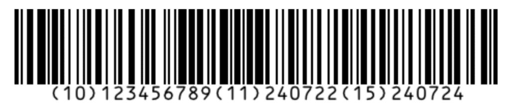 GS1 128 Barcode Example