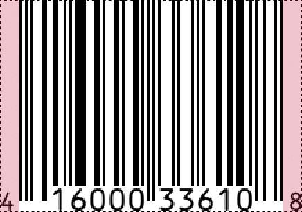 Quiet zones on a UPC-A barcode