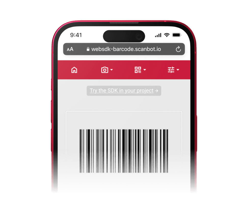 1d web barcode sdk scanner