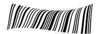 Example of a distorted barcode