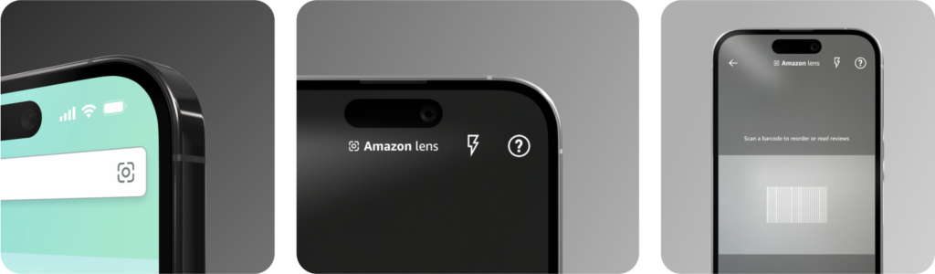 Amazon Shopping's UI elements