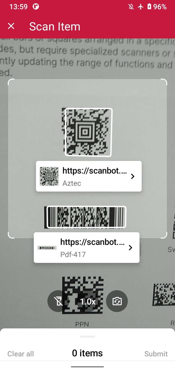 Our finished .NET MAUI barcode scanning app