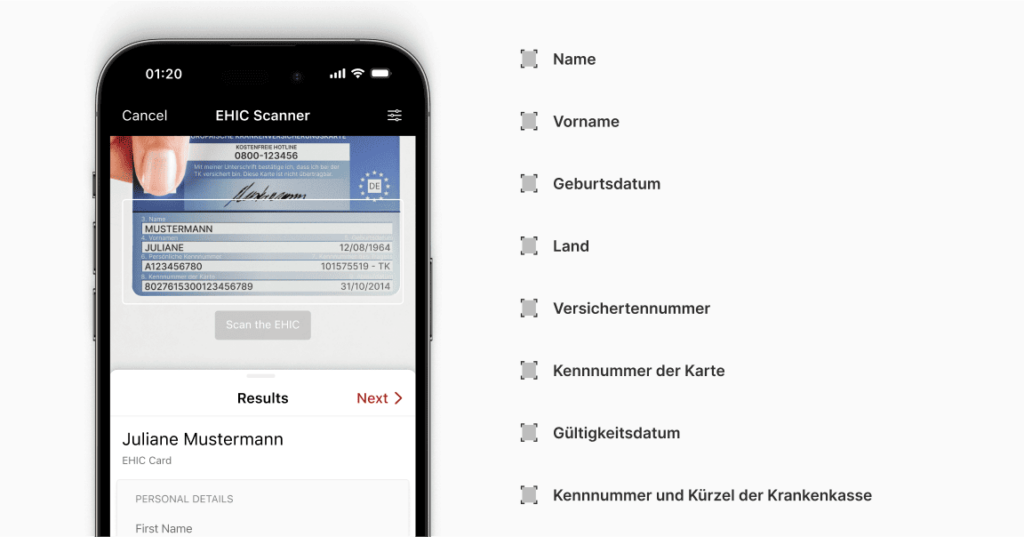 Gesundheitskarte Scannen Iphone
