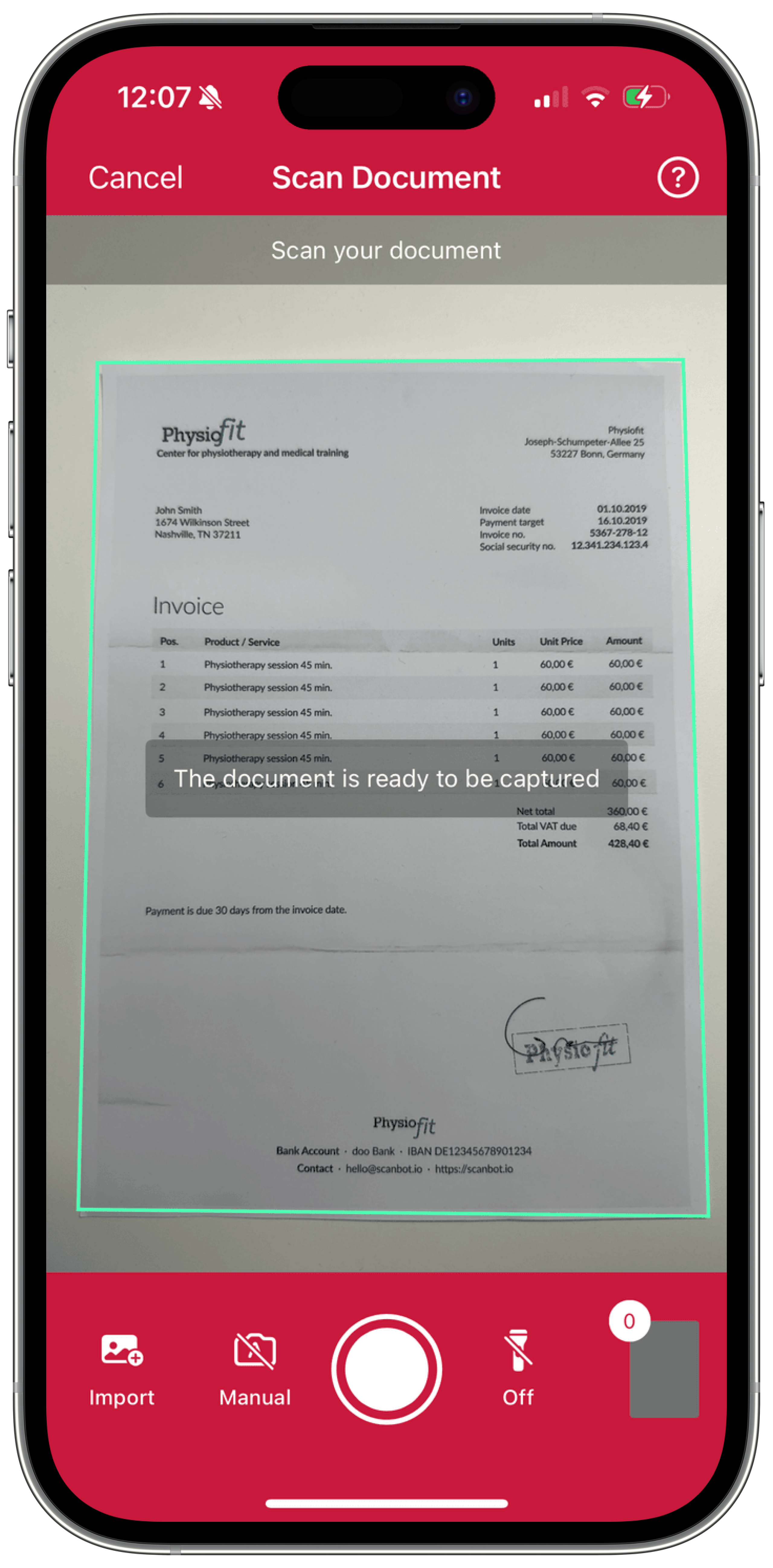 OCR for legal documents: Unlock efficiency with mobile data capture 1 Scanning Screen