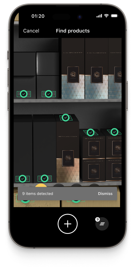 scan and count functionality