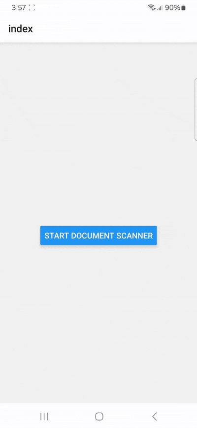Scanning a document and exporting it as a PDF file using our Expo Document Scanner