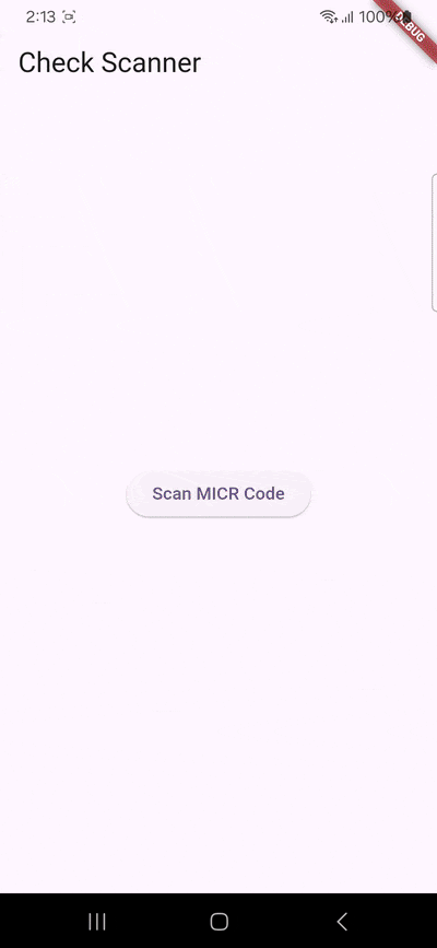 Scanning the MICR line on a check with our Flutter check scanner app