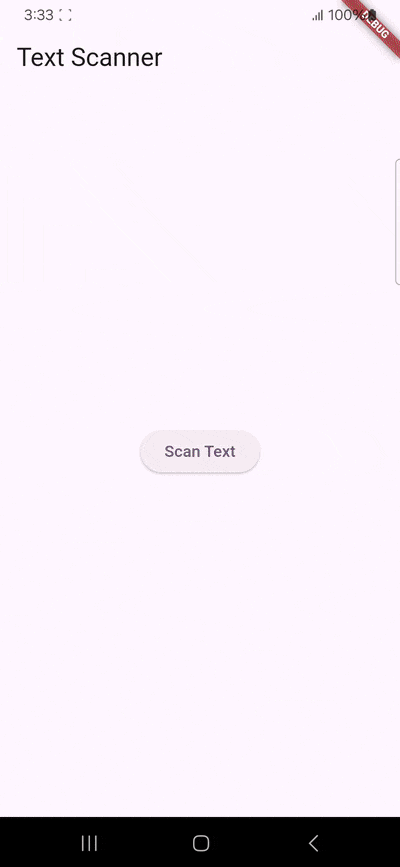 Performing text recognition with pattern matching using our Flutter text scanner app built in Expo