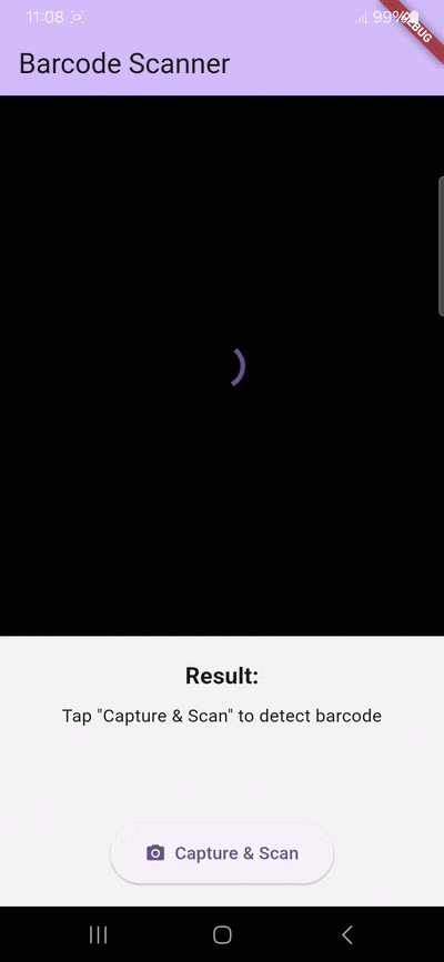 Scanning a barcode with ML Kit integrated into a Flutter app