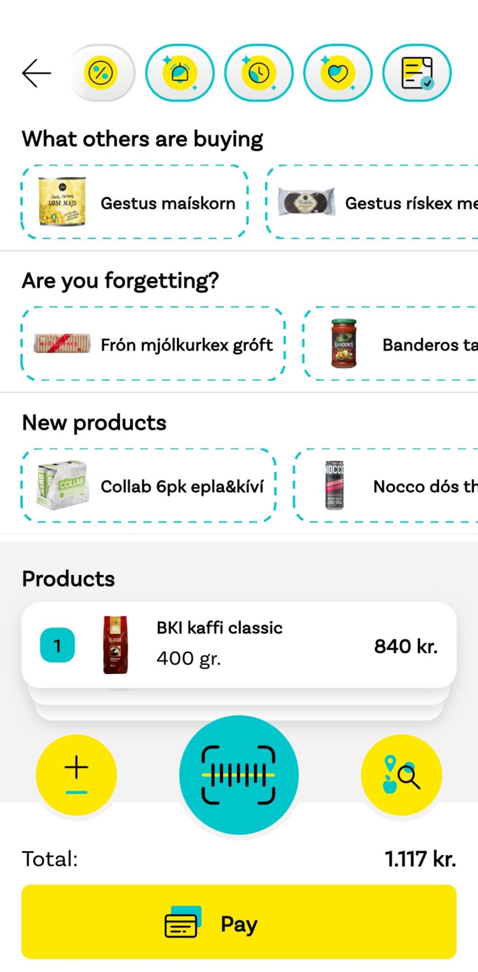 Product recommendations in the Krónan app