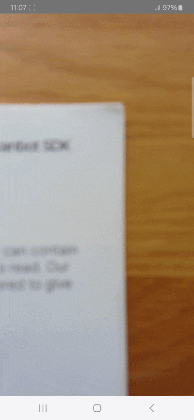 Scanning a QR code with the Jetpack Compose barcode scanner app